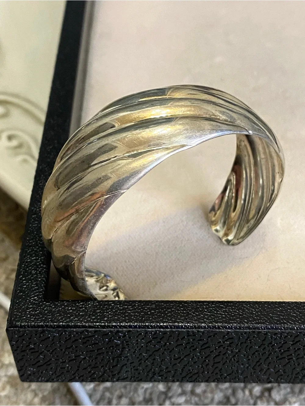 Sterling Silver Cuff Bracelet 925 Thailand